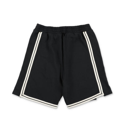 Black cotton boy PALM ANGELS sweat shorts
