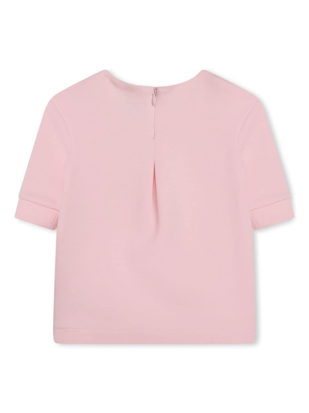 Choupette pink cotton blend baby girl KARL LAGERFELD dress | Carofiglio Junior