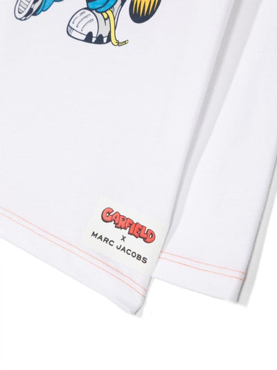 GARFIELD white cotton jersey boy MARC JACOBS t-shirt | Carofiglio Junior