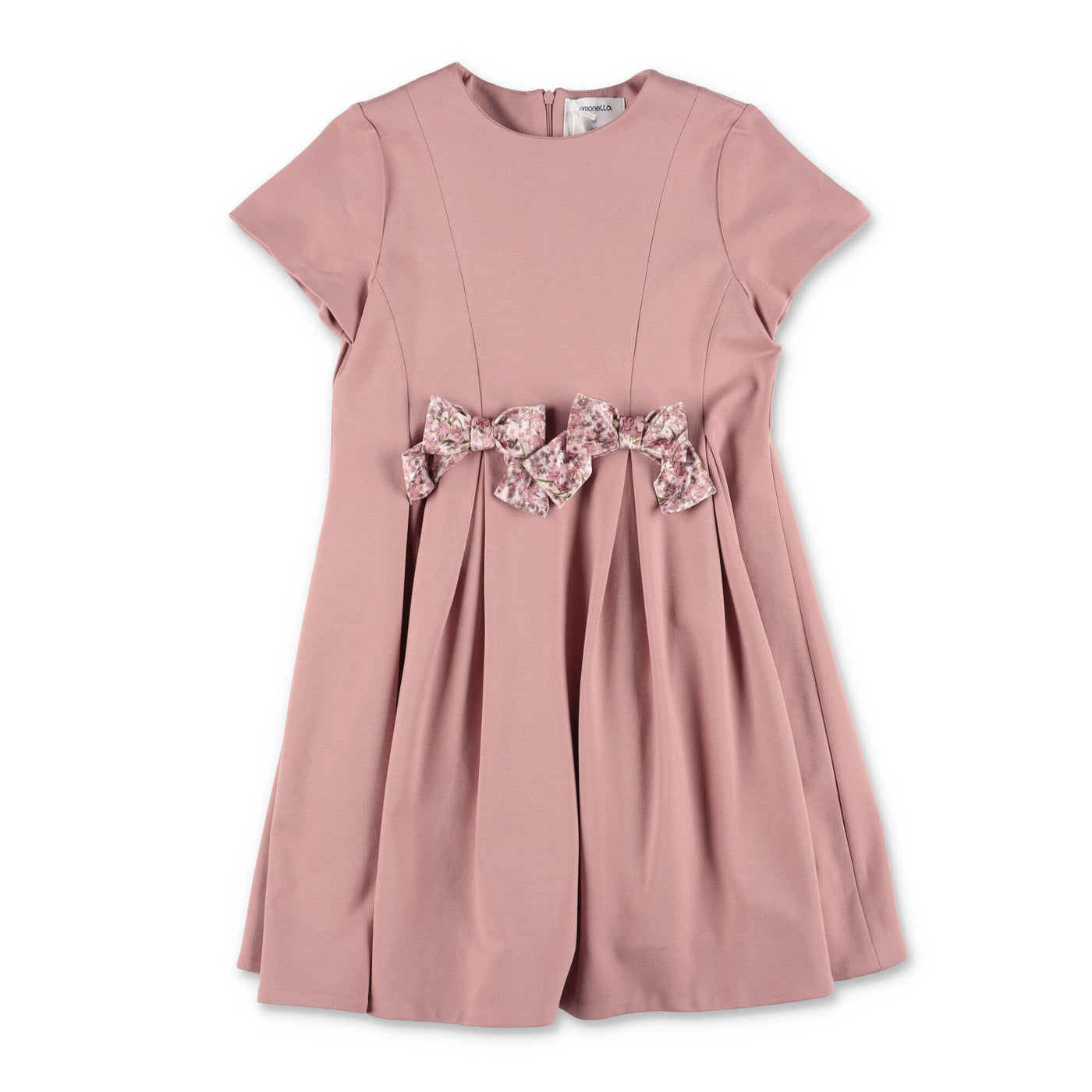 Antique pink viscose blend girl SIMONETTA dress | Carofiglio Junior