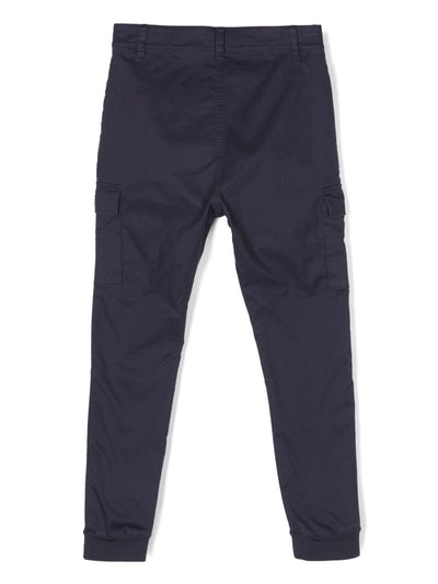 Navy blue cotton boy TIMBERLAND pants | Carofiglio Junior