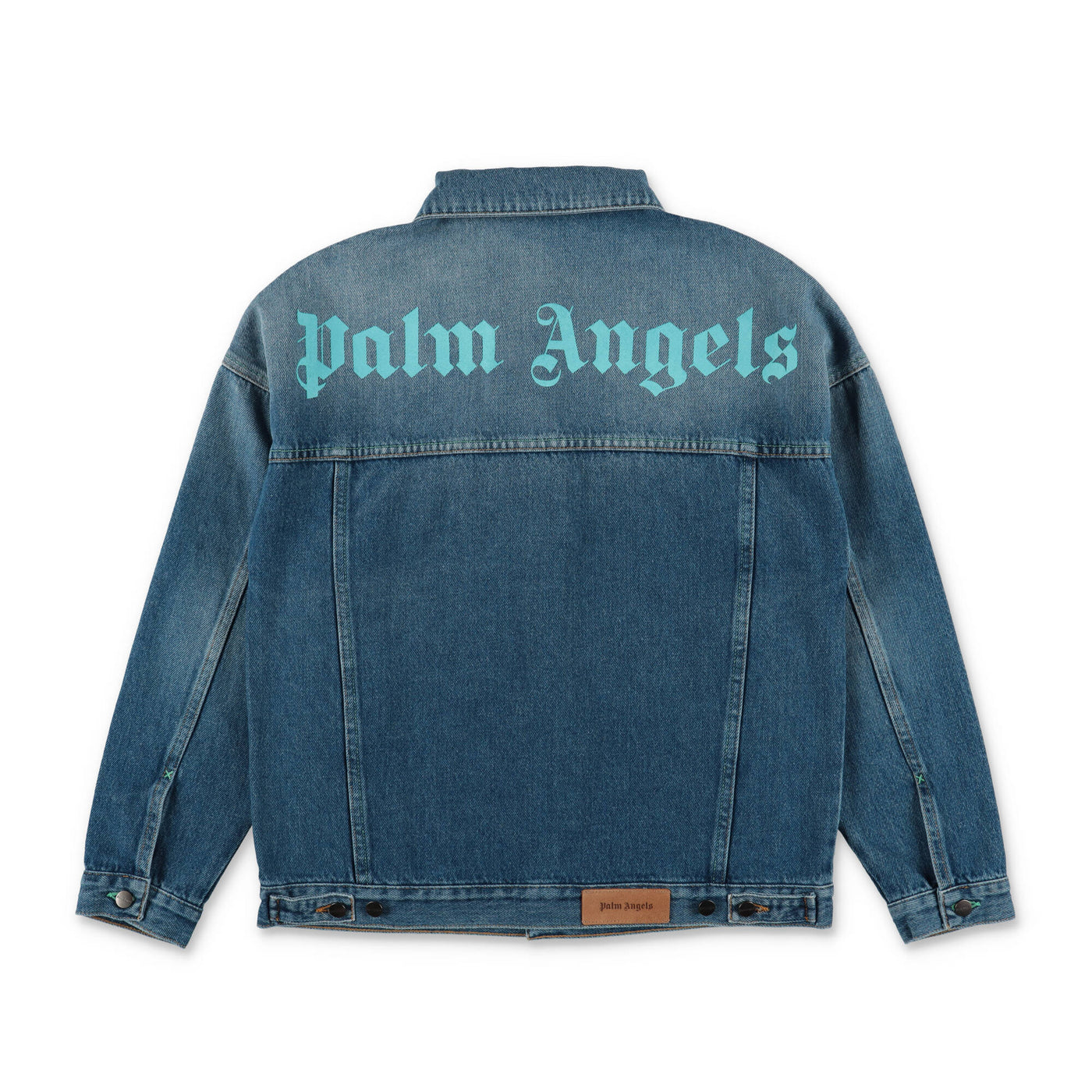 Blue denim cotton boy PALM ANGELS jacket