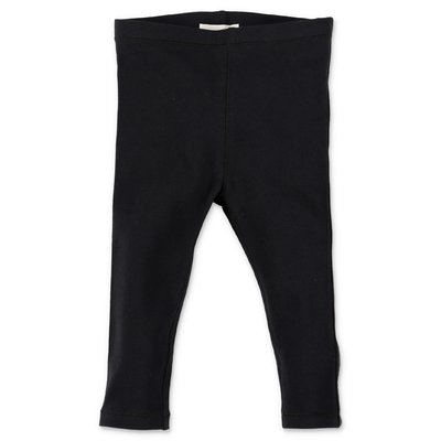 Burberry Mini-Krista black logo detail elastic cotton leggings