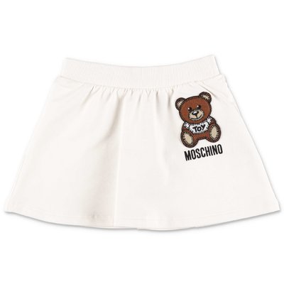 Moschino white cotton jersey skirt