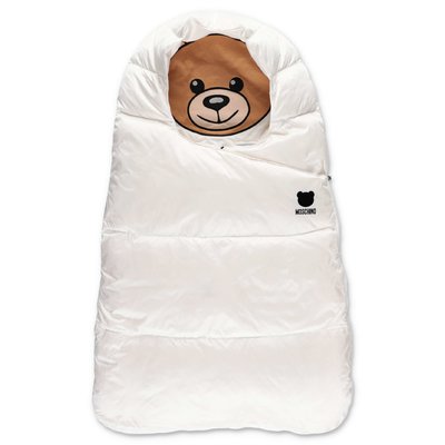 Moschino white padded nylon sleeping bag