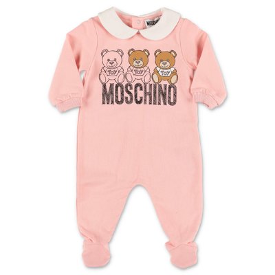 Moschino  pink cotton sweatshirt romper