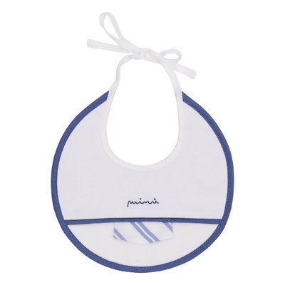 White cotton jersey bib