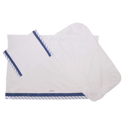 White cotton two piece sheet set with pillowcase