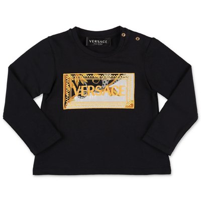 Young Versace black cotton jersey t-shirt