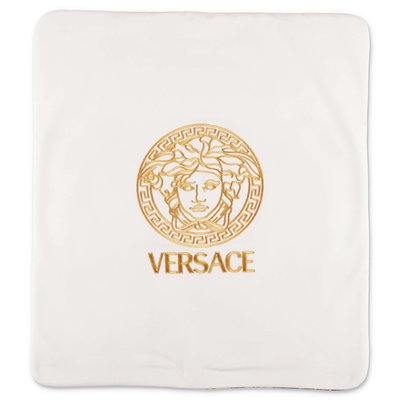Young Versace white cotton blanket