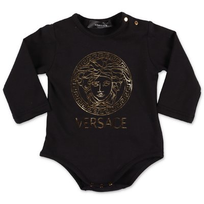 Young Versace Medusa black cotton jersey body